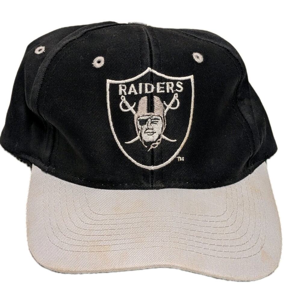 Vintage 90s Oakland Los Angeles Raiders Competitor Snapback Hat Cap RARE NFL